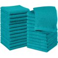 thumbnail image 1 of Utopia Towels Juego de paños de algodón – 100% algodón hilado en anillos, franela de primera calidad, toallas para la cara altamente absorbentes y suaves al tacto (24 unidades, color turquesa), 1 of 1