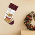 thumbnail image 6 of Large Christmas Stocking, Cute Animal Hanging Stocking with Knitted Cuff, 1 Piece Xmas Stocking, Holiday Christmas Tree Fireplace Decor, Style F, for Festive Season, 6 of 6