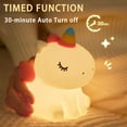 thumbnail image 3 of MYKOMI LED Rechargeable Unicorn Night Light for Bedroom Decor - Dimmable Nursery Silicone Lamp, Cute Kawaii Nightlight for Room Home Decor, 3 of 6