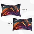 thumbnail image 2 of JUNZAN Colorful Abstract Wave Motion Pillow Cases Standard Size, with Envelope Closure Bed Pillow Cases(without pillow core),14"x20" inches, 2 of 5