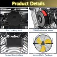 thumbnail image 7 of 18-Inch High Velocity Wall-Mounted Fan, 4600 CFM, Safety Yellow Blade, 9ft Cord, 180-Degree Tilting, 3-Speed Industrial Shop Fan for Patio & Garage Use - UL Listed, 7 of 7