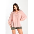 thumbnail image 2 of Blusa Casual Manga Larga Dama Rosa Mundo Terra 026197, 2 of 3