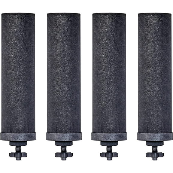 Berkey Authentic Black Berkey Elements (Pack of 4)- Berkey Replacement Water Filters For Under Sink And Countertop Water Filter System Fits To (Travel, Big Royal, Imperial Crown, Light System)