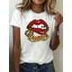 thumbnail image 2 of Las camisetas de manga corta para mujer en una variedad de colores con estampados gráficos son elegantes y transpirables, cómodas para que las mujeres las usen. Camiseta para adultos, hombres, mujeres, 2 of 8