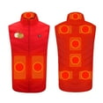 thumbnail image 5 of QATAINLAV Womens and Mens Winter Warm Halloween Heated Vest Sleeveless Jacket Unisex Heat Waistcoat with 3 Heating Levels 9 Heating Zones no Battery, Red, XXXXL, 5 of 6