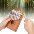 thumbnail image 3 of Piano Kalimba 17 Touches en Acajou avec Notes de Musique Gravées au Laser, Instrument de Musique pour Débutant, 3 of 7