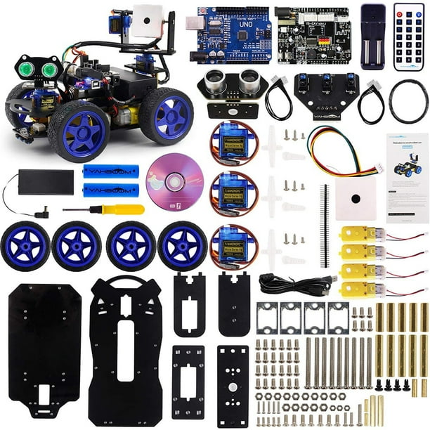 Adeept Smart Car Kit(Compatible with Arduino IDE), Line Tracking, Obstacle  Avoidance, OLED Display, Ultrasonic Sensor, IR Wireless Remote Control, DIY