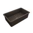 thumbnail image 3 of Sotto Undermount Fireclay 32 in. Single Bowl Kitchen Sink with Protective Bottom Grid and Strainer in Matte Brown, 3 of 6
