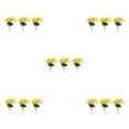 thumbnail image 3 of Naiovety Arreglo de flores artificiales de larga duración de 3 piezas para interior o exterior de bajo mantenimiento amarillo Type2 NO2, 3 of 6