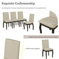 thumbnail image 4 of Sumdeal 5-Piece Farmhouse Dining Table Set, Wood Round Extendable Dining Table and 4 Upholstered Dining Chairs (Espresso-1Table 4 Chairs), 4 of 6