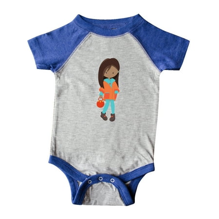 

Inktastic African American Girl Fashion Girl Orange Jacket Gift Baby Girl Bodysuit