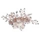 thumbnail image 1 of Pasador De Novia Con Clip De Diamantes De Imitación Flores（Color oro rosa）, 1 of 5