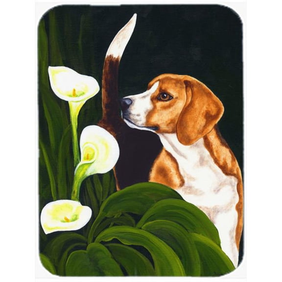 Beagle Lillies Mouse Pad, Hot Pad or Trivet
