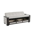 thumbnail image 3 of Ottomanson 87" Convertible Sofa Couch for Living Room, Chenille Modern Sofa Bed with Storage, Cream, 3 of 7