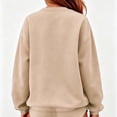 thumbnail image 3 of Womens Casual Pullover Sweatshirts Oversized Crewneck Long Sleeve Tops Fashion Striped Print Loose Fit Outfits Workout Lounge, 3 of 5