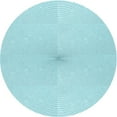 thumbnail image 1 of Ahgly Tapis Rond Lavable en Machine Intérieur Transitionnel Bleu Électrique, 4 Pieds Rond, 1 of 7