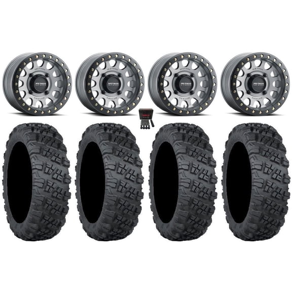 Method 401 Bdlk 15x6 Wheels Ti 30" Versa Cross V3 Tires Can-Am Maverick X3 / Honda Pioneer 1000 / Talon