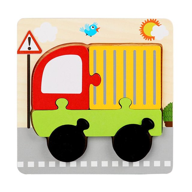 Rompecabezas De Madera Juegos De Rompecabezas 3D Rompecabezas De Animales Coloridos Para Niños Juguete De Aprendizaje Temprano Habilidades Motoras Juguete Para Niños Kearding FN007398-05