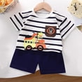 thumbnail image 2 of purcolt Baby Girls Boys Summer Clothes Short Sleeve T-Shirt Tops + Casual Shorts Set Infant Newborn 2 Piece Outfits 3 6 12 18 24 Months 2T 3T 4T 5T 6T, 2 of 3