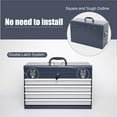 thumbnail image 2 of Mechanics Tool Box Heavy Duty Metal Tool Box, 21-inch, Portable Metal Tool Box with 4 Drawers, Small Tool Chest with EVA Liners, Ball Bearing Slide Drawers Locking & Powder Coated Finish, Multi-Funct, 2 of 9