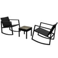 thumbnail image 5 of vidaXL 3 Piece Bistro Set Poly Rattan Black, 5 of 18
