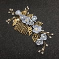 thumbnail image 4 of Blue Crystal Headdress 1Pcs For Brides Bridal Hair Combs For Wedding Party, 4 of 8