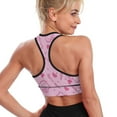 thumbnail image 2 of Hello Kitty Women's Sports Bras Fitness Workout Crop Tank Top Padded Yoga Top, 2 of 7