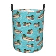 thumbnail image 1 of Balery Mallard Ducks Swimming In The Lake Cesta de ropa redonda con asas, impermeable, independiente, para ropa, juguetes, dormitorio y familia-Medium, 1 of 6