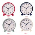 thumbnail image 2 of CNKOO Classic  Silent Table Desk Snooze Beech Wood Clock Night Light Red, 2 of 9