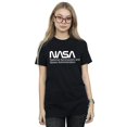 thumbnail image 2 of NASA T-Shirt Boyfriend en Coton à un Ton avec Logo pour Femmes, 2 of 3