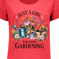 thumbnail image 4 of Inktastic Just a Girl Who Loves Gardening Women's Plus Size T-Shirt, 4 of 5
