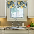 thumbnail image 2 of Yayeee Kitchen Valance Rod Pocket 54" x 18" Living Room Window Curtain, Retro Beige Lemon, 2 of 6