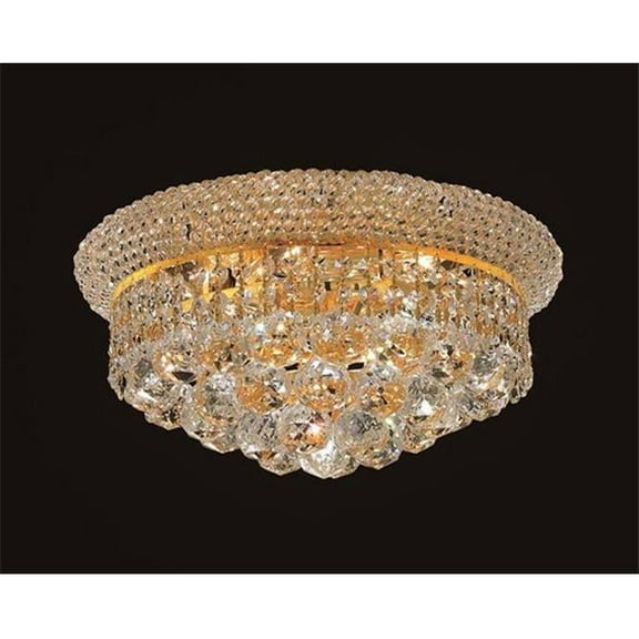 Elegant Lighting Primo 14" 6 Light Royal Crystal Flush Mount