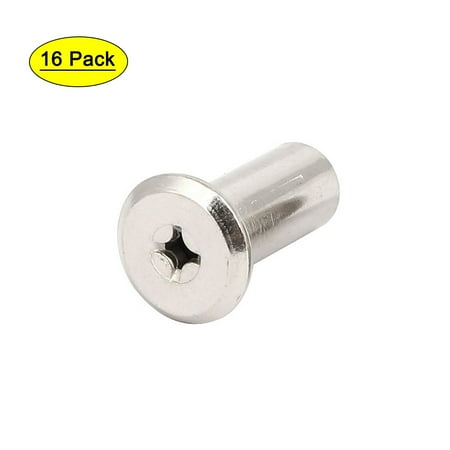 

M8x22mm Female Thread Head Nut Furniture Fittings 16pcs