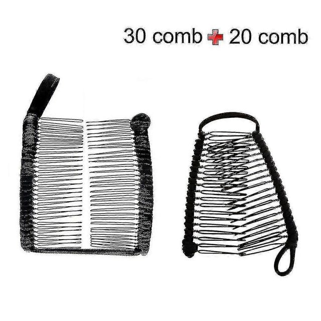 Women Vintage Hair Clip Christmas Hair Accessory Stretchable Banana Comb 2Pcs