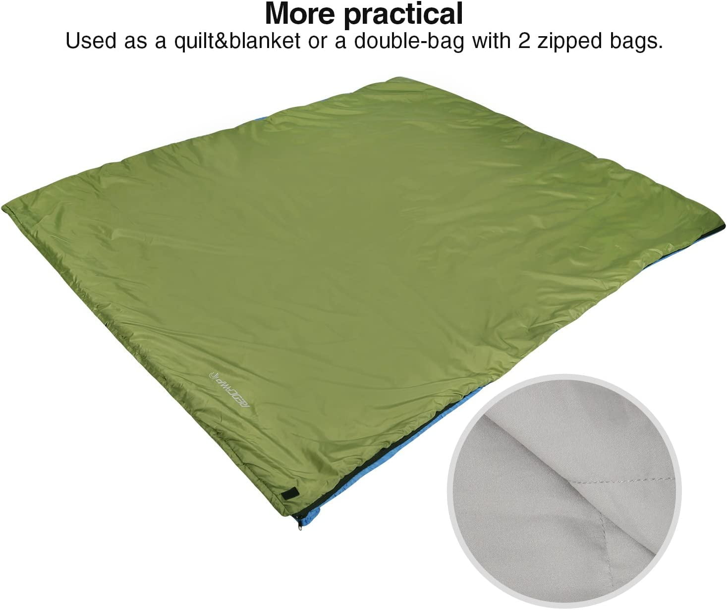 Ultra Lightweight Sleeping Bag for Backpacking, Hiking, Comfort Adults Warm Weather, with Compression Sack