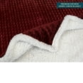 thumbnail image 3 of PAVILIA Premium Chevron Sherpa Blanket Twin Size | Soft Reversible Wine Maroon Burgundy Fleece Blanket Throw | Plush, Fuzzy Throw for Bed, TV Blanket| Lightweight Microfiber, 60x80 Inches, 3 of 7