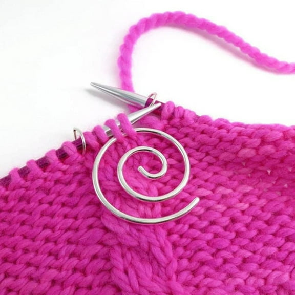 OFFIGAM 4pcs DIY Knitting Tool Needle Silver Alloy for Knitting Enthusiasts DIY Projects