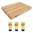 thumbnail image 1 of John Boos Maple Wood 20 Inch Cutting Board and Natural Care Cream, 5 Oz (3 Pack), 1 of 11