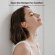 thumbnail image 5 of MINISO MS185 Auriculares Bluetooth de Oído Abierto con Carga Rápida Tipo C, Sonido Estéreo HD para iPhone y Android, Ideales para Gimnasio, Correr, Viajar, Negocios, 5 of 9