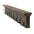 thumbnail image 3 of Home Wall Decorative Antique Brass Hardware 8 Hook Coat Rack - Gray Brown, 3 of 7