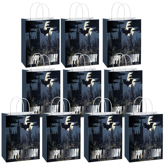10 Pcs YAHAFEPY Party Paper Gift Bags, Cool Styles Party Favor Bags with Handles for Party Decorations, Duty Game Gift Bags for Boys Girls Kids Birthday Party Supplies Favors