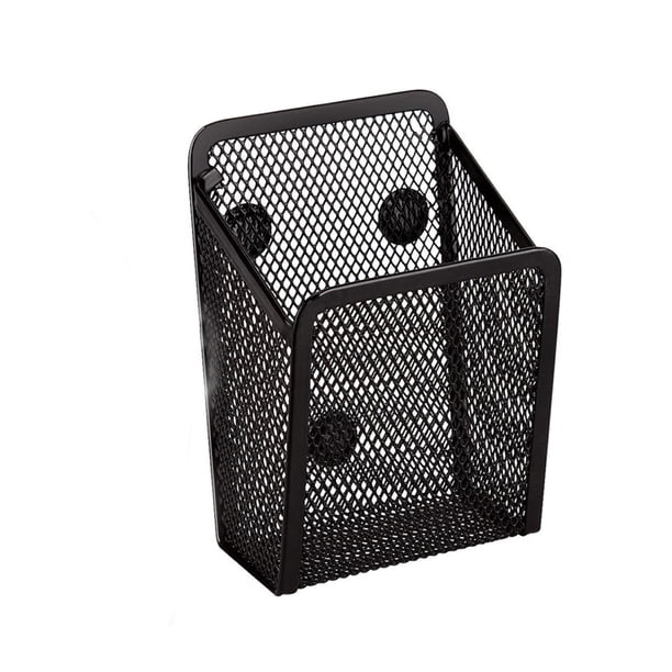 Cestas de almacenamiento de malla con soporte magnético para bolígrafos, con imán fuerte, organizador de cocina para refrigerador, organizador de escritorio, accesorios para casilleros,