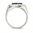 thumbnail image 2 of Sterling Silver Mens Black Diamond Polished Ring - Size 9, 2 of 3