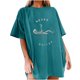 thumbnail image 4 of Hombres Y Mujeres Retro Tops Trendy Droped Shoulder Sleeves Impresión Suelta Manga Corta Top Pullover Odeerbi ODB180506, 4 of 8