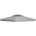 thumbnail image 3 of Outsunny Gazebo Replacement Canopy for Model 01 -0153, 2-Tier Top Cover for 9.84' x 9.84' Outdoor Gazebo, Gray (TOP ONLY), 3 of 10