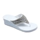 thumbnail image 3 of FLOPS para mujer Rhinestones Flip Sandalias Sandalias Plataforma Sandalias de cuña (40) Blanco, 3 of 9