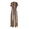 thumbnail image 4 of Vestido Corto de Verano de la Moda de las Mujeres Impreso de Manga Corta Cuello Redondo Tobillo de Longitud Vestido Casual, 4 of 8