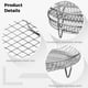 thumbnail image 3 of Rejillas para freidora de aire, tres rejillas apilables de 7,8 pulgadas para freidoras de aire de 4,2 qt a 5,8 qt, rejillas de flujo de aire deshidratador de acero inoxidable para freidoras de aire Ni, 3 of 6