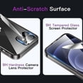thumbnail image 2 of JETech 3 in 1 Case for iPhone 12 6.1-Inch, with 2-Pack Screen Protector and 2-Pack Camera Lens Protector, Full Coverage Tempered Glass Film, Shockproof Bumper Phone Cover (Black), 2 of 7